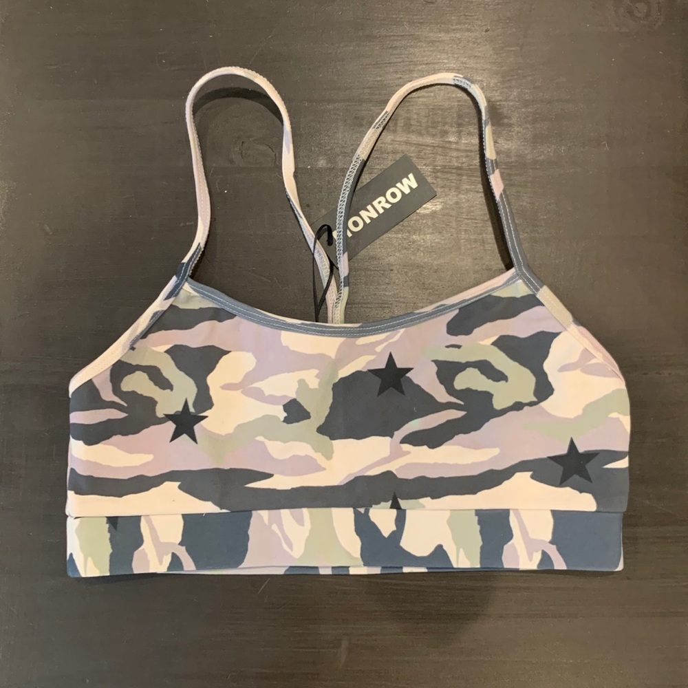 NWT Monrow Camo Sports Bra